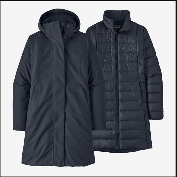 PATAGONIA Women's Tres 3-in-1 Parka Size S in Smolder Blue - Picture 3 of 16
